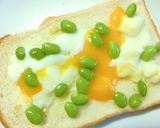 崩し温玉×枝豆の塩レモン和トースト作り方4写真