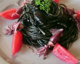 ホタルイカの真っ黒パスタ作り方17写真