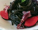ホタルイカの真っ黒パスタ作り方18写真
