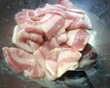 豚バラ肉とカラフル野菜の塩レモン炒め作り方1写真