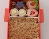 【キャラ弁】おかかご飯のジャッキー弁当作り方1写真