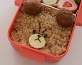 【キャラ弁】おかかご飯のジャッキー弁当作り方5写真
