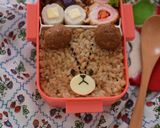 【キャラ弁】おかかご飯のジャッキー弁当作り方6写真