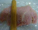 レンジで簡単♪梅干し風味✿鶏むね肉ロール作り方2写真