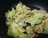 節約料理★豆腐で~肉味噌キャベツ作り方8写真