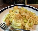 えびとキャベツのペペロンチーノ。作り方9写真
