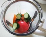 南高梅と夏野菜の和風ガスパチョ♫作り方1写真