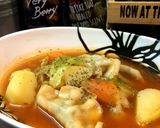チルド餃子で！トマト味の餃子入りポトフ。作り方4写真