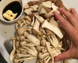 野菜モリモリ♡茸とレタスのホットサラダ作り方1写真