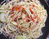 青パパイヤとセロリのエスニック風パスタ作り方4写真