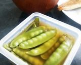 作りおきに＊絹さやの煮びたし＊作り方3写真