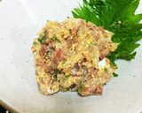 簡単 梅風味のさっぱり鯵のなめろう作り方10写真
