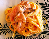 簡単 きのこと明太子クリームのパスタ作り方8写真