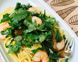 塩レモンで美味！エビとルッコラのパスタ作り方7写真