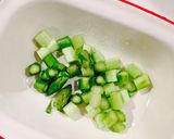 塩焼きホッケとアスパラの土鍋炊き込みご飯作り方4写真