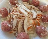 レンジで作る☆肉団子と野菜の黒酢あん作り方5写真