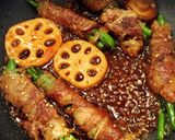 簡単！アスパラ肉巻きの甘辛ダレ作り方4写真