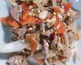 さっぱり豚肉の梅肉炒め★梅酒の梅リメイク作り方10写真