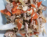 さっぱり豚肉の梅肉炒め★梅酒の梅リメイク作り方10写真