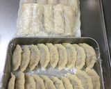 溢れる肉汁！春巻きの皮de棒餃子&餃子作り方9写真