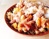 ごま味噌味の親子丼作り方3写真