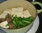 簡単★春菊入り肉豆腐作り方7写真