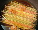 フライパンひとつ♪うめ～ワンポットパスタ作り方1写真