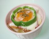 ＊食パンとベーコンのミニココット＊作り方5写真