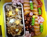 運動会お弁当 キャラ弁作り方3写真