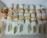 ベビーホタテとこんにゃくの串焼き♪作り方3写真
