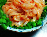 超簡単　イカソーメンの豆板醤和え作り方3写真