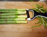美味！アスパラと小海老のパスタ作り方1写真