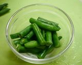 簡単！さやいんげんの胡麻和え(下処理~)作り方1写真