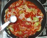 魚・イワシ+トマト缶+キャベツのパスタ作り方11写真