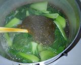 簡単♪朝食♡もずくとチンゲン菜のお吸い物作り方2写真
