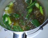 簡単♪朝食♡もずくとチンゲン菜のお吸い物作り方3写真