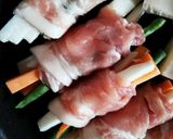 豚肉野菜ロールの南高梅照り焼き作り方4写真