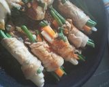 豚肉野菜ロールの南高梅照り焼き作り方5写真