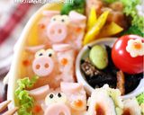 簡単♪俵おにぎりで3匹の子豚キャラ弁当作り方4写真