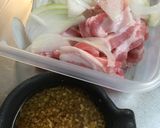 お弁当に♪豚バラで簡単生姜焼き作り方1写真