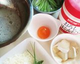 ランチに簡単♪カマンベールの卵かけパスタ作り方1写真