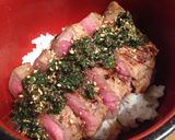 牛ステーキ丼 赤ワイン葱ソース作り方4写真
