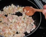 山芋と豚挽肉の炒め物　簡単丼にも！作り方8写真