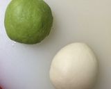 ミニサイコロ食パン♡抹茶うずまき豆パン作り方2写真