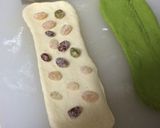 ミニサイコロ食パン♡抹茶うずまき豆パン作り方4写真