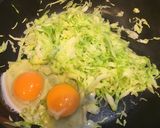キャベツ炒めの卵とじ作り方1写真