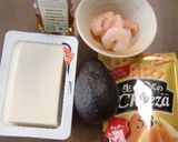 チーザ・海老・アボカド乗せ豆腐のおつまみ作り方1写真