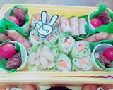 中学校運動会 海苔アート だるまキャラ弁作り方3写真