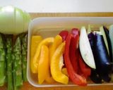 夏野菜のチンする肉巻き♪作り方1写真