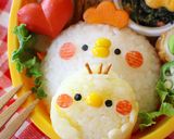 簡単♪にわとり親子のおにぎりキャラ弁当作り方5写真